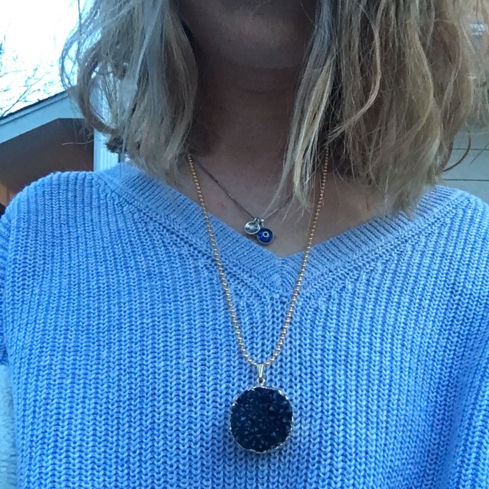Wild Blue Dream Druzy Necklace - Picture 3 of 3